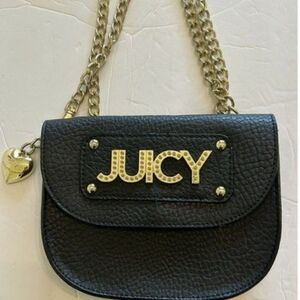 Juicy Couture Gold Rhinestone Fanny Pack Black